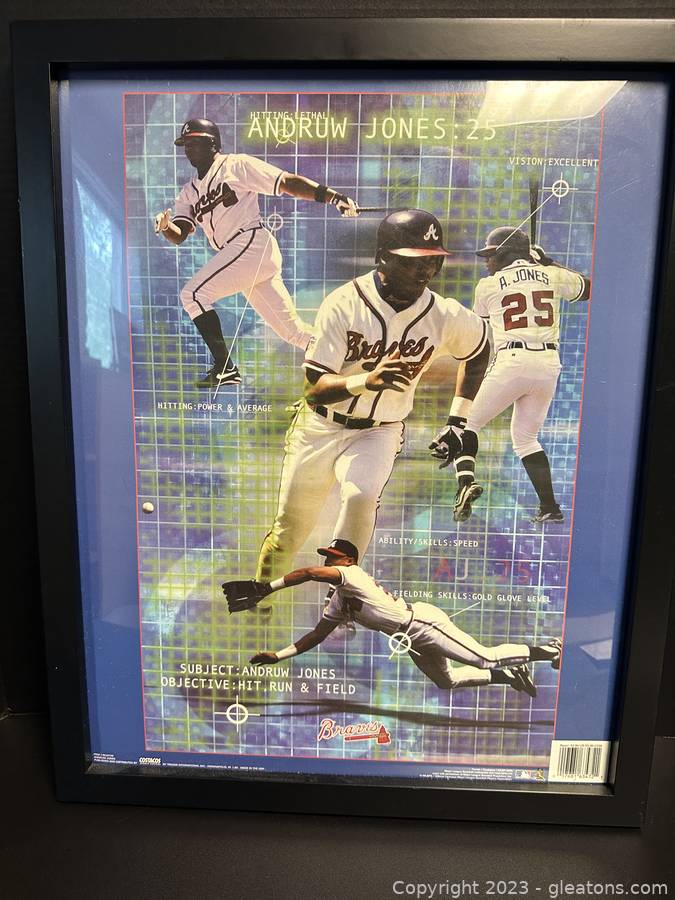 Sign Andruw Jones Jersey Framed - Antiques & Collectibles
